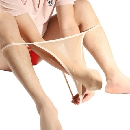 New Men Sexy Ultra-thin Seamless Sheer Transparent Elastic Pantyhose P New Men Sexy Ultra-thin Seamless Sheer Transparent Elastic Pantyhose P