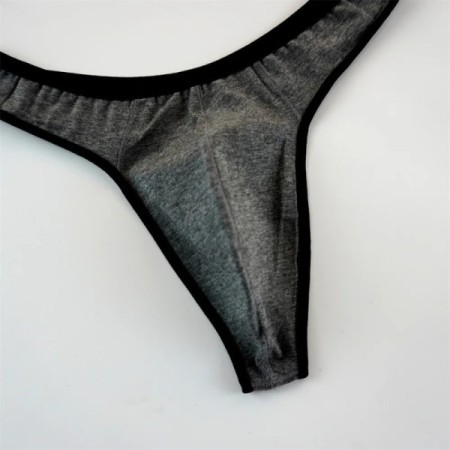 Big Pouch Thong Men Cotton Tangas Sports Running Underwear Seamless Ma