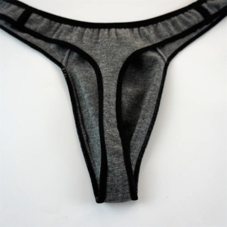 Big Pouch Thong Men Cotton Tangas Sports Running Underwear Seamless Ma