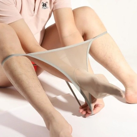New Men Sexy Ultra-thin Seamless Sheer Transparent Elastic Pantyhose P New Men Sexy Ultra-thin Seamless Sheer Transparent Elastic Pantyhose P