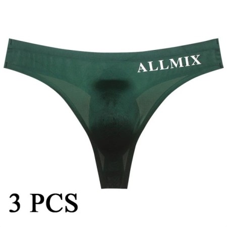 3 PCS Sexy Transparent Underwear Men Thongs Sports Fitness Letter Thin 3 PCS Sexy Transparent Underwear Men Thongs Sports Fitness Letter Thin