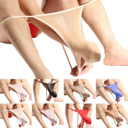 New Men Sexy Ultra-thin Seamless Sheer Transparent Elastic Pantyhose P New Men Sexy Ultra-thin Seamless Sheer Transparent Elastic Pantyhose P