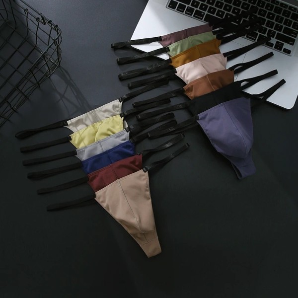 Multi size Comfortable high stretch sports Thong men's T-pants Mens Sexy T Back Men Brief Underwear Ribbed Pants Sexy T-Shaped