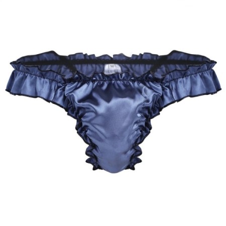 Men's Ruffled Panties Shiny Satin Sissy Lingerie Underwear Exotic G-st Men's Ruffled Panties Shiny Satin Sissy Lingerie Underwear Exotic G-st