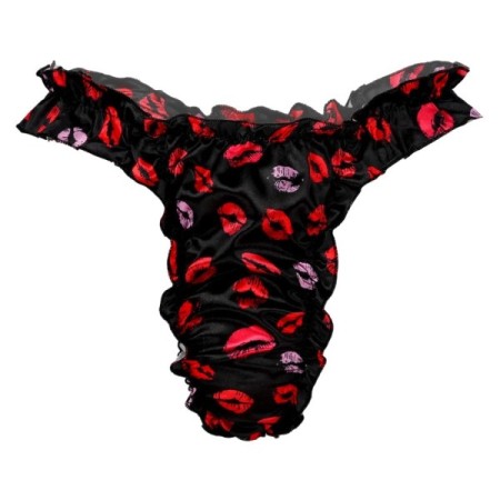Men's Ruffled Panties Shiny Satin Sissy Lingerie Underwear Exotic G-st Men's Ruffled Panties Shiny Satin Sissy Lingerie Underwear Exotic G-st