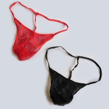 Solid Color Men Net Yarn G-string Shorts Panties Solid Simple Breathab Solid Color Men Net Yarn G-string Shorts Panties Solid Simple Breathab