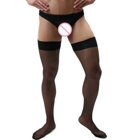 Funny Sissy Nylon Stockings Men Sexy Thin Stockings Men's Back Line St