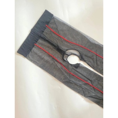 Slim Men's Open Crotch Pantyhose Transparent Legging Sissy Clothes Exo