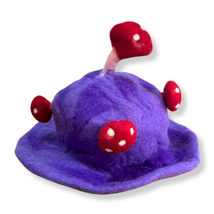 Felted Mushroom Hat - Dreamy Purple Haze
