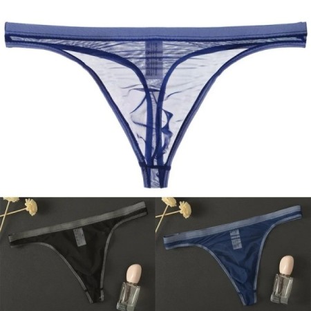 Men's panties Sheer Mesh Ultrathin Ice Silk Thongs for Men Breathable Men's panties Sheer Mesh Ultrathin Ice Silk Thongs for Men Breathable