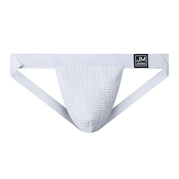 JOCKMAIL Fashion Sports Men Underwear Sexy Solid Color Gay Low Waist Jockstraps Sissy Boy Thong Tanga Bikini Party Wear Briefs
