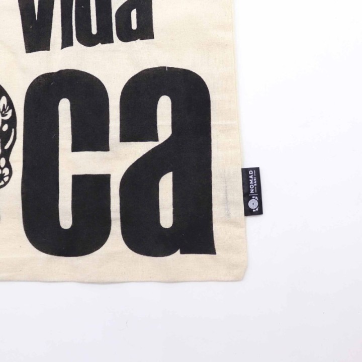 Iconic Basic Tote Bag - Mi Vida Loca - Natural 4oz
