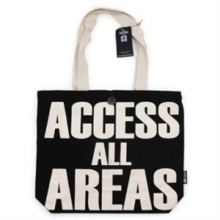 Iconic Classic Tote Bag - ACCESS ALL AREAS - Black Natural 10oz
