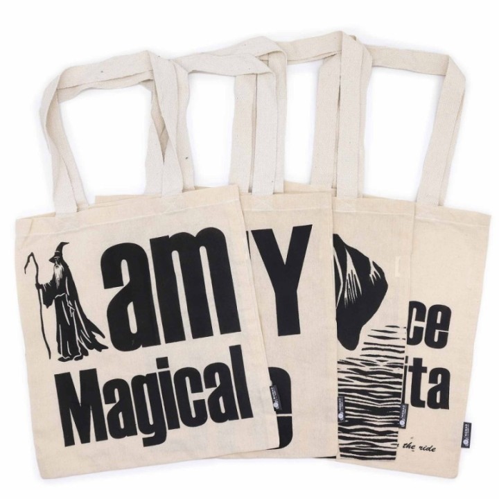 Iconic Basic Tote Bag - Assorted Carton (Mix of 10 designs) - Natural 4oz