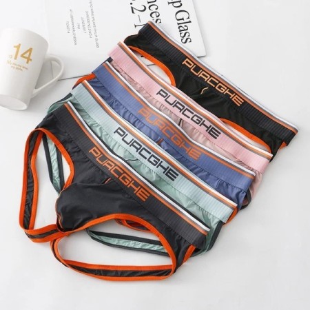 Sexy Men Thong Underwear Jockstraps Crotchless Underpants Low Waist Bi Sexy Men Thong Underwear Jockstraps Crotchless Underpants Low Waist Bi