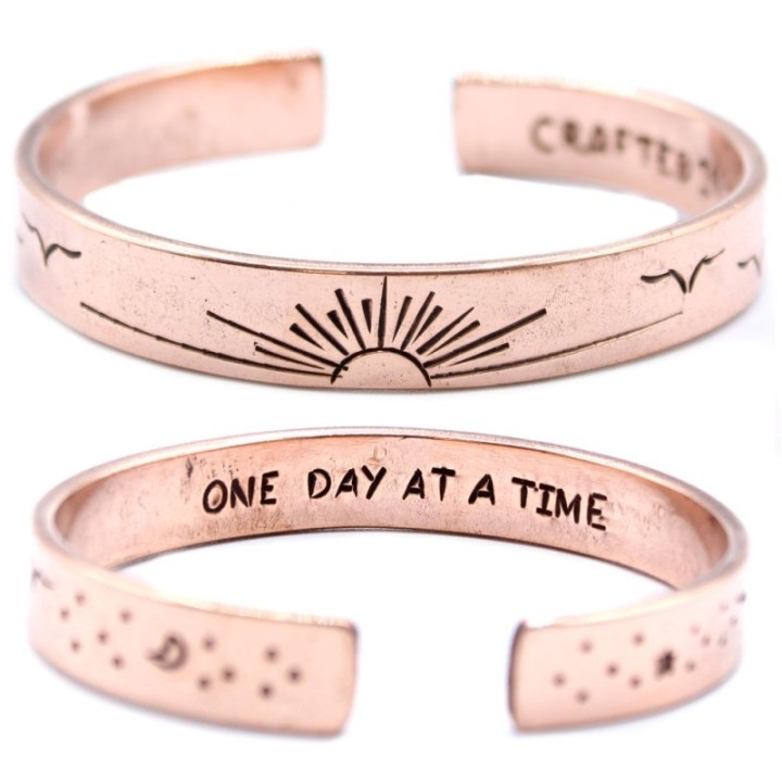 Inspiration Bracelet - Copper Snrise, Galaxy, Stars, Earth