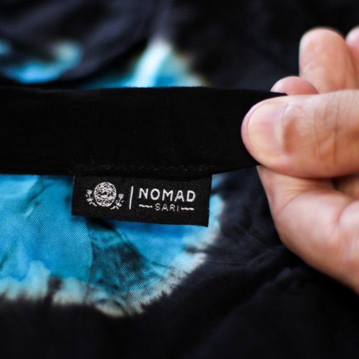 Japanese Style Lounge Pants - Blue & Orange - M