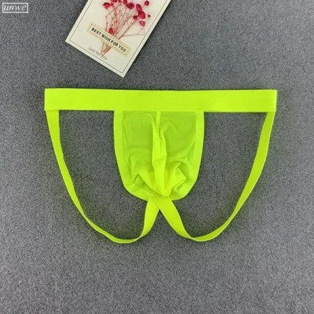 Black/White Sexy Ice Silk Men Jockstraps and Thongs Sexy Summer Breath