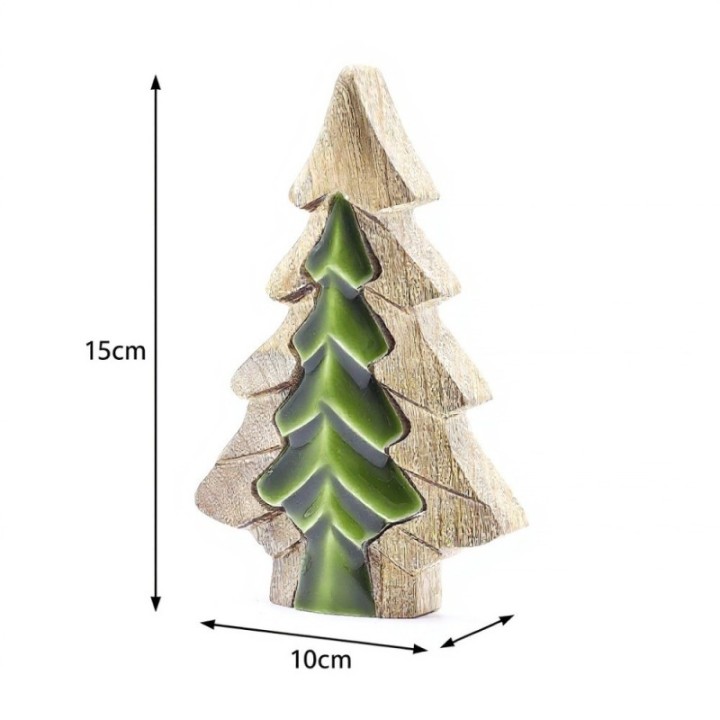 Lost in the Forrest - Small Tree in a Tree Wooden Decoration - 15x10cm