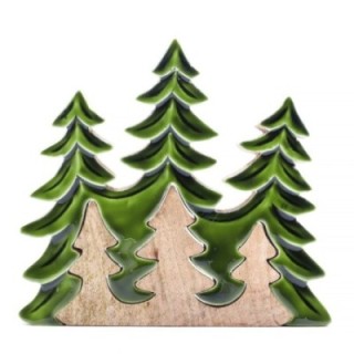 Lost in the Forrest - Three Trees 3D Wooden Decoration - 20x23cm