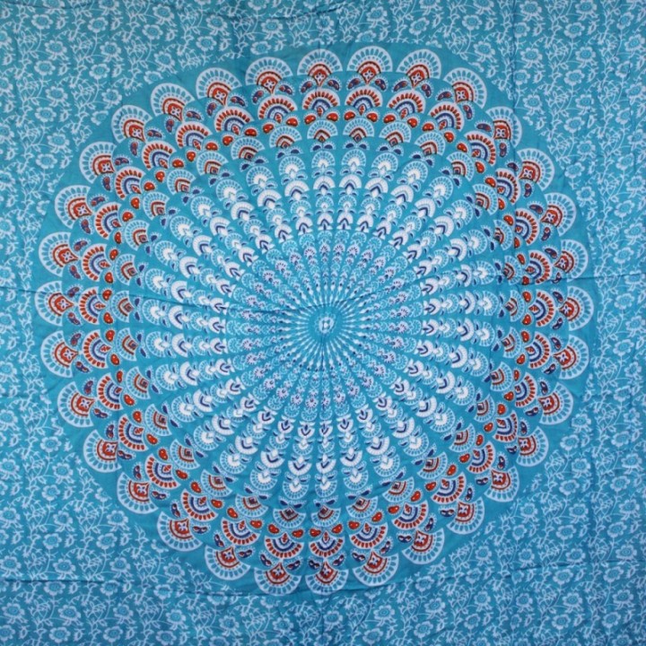 Teal Orange Mandala Sarongs