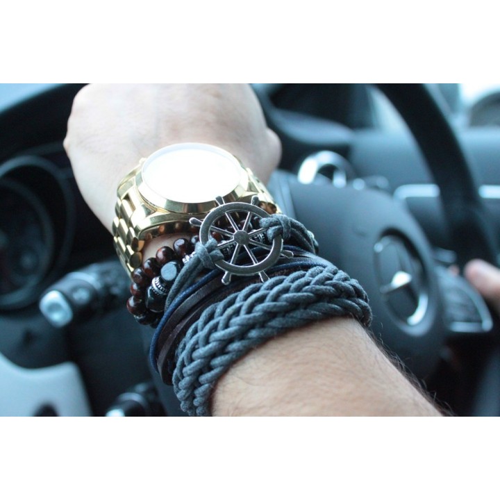 Mens Bracelet Sets - Tanned & Interesting (asst)