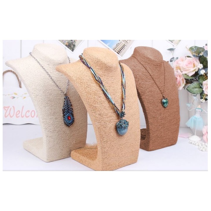 Large Necklace Display - Cream