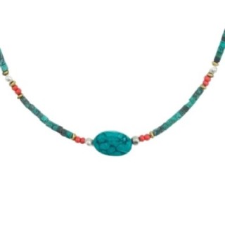 Nepalese Extra Fine Gem Necklace - Turquoise Stone & Beads