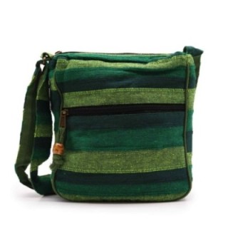 Lrg Nepal Sling Bag (Adjustable Strap) - Forest Green