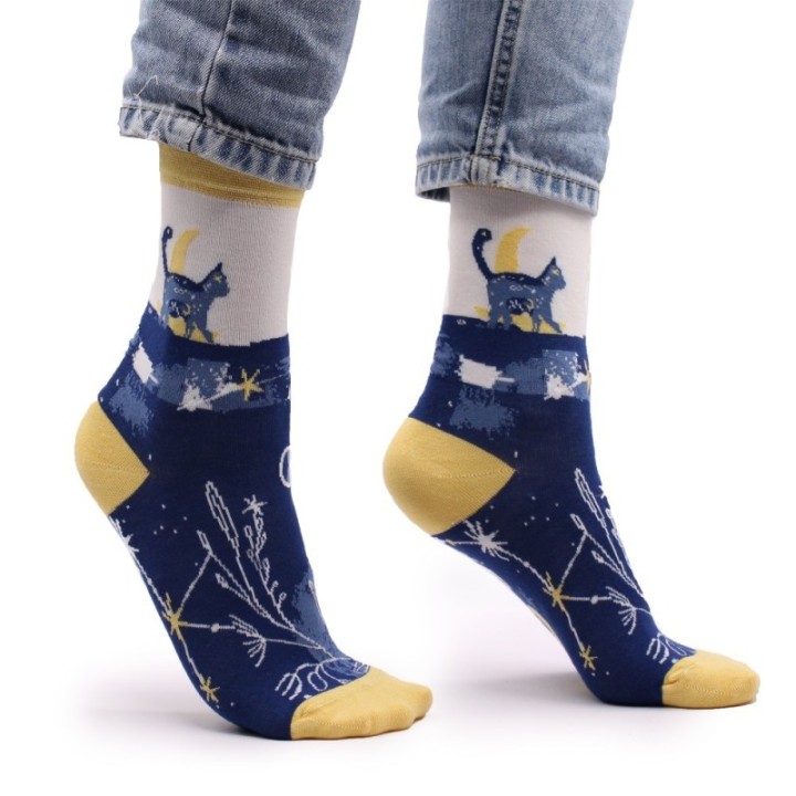 Hop Hare Bamboo Socks S/M - Psychedelic Evil Eye