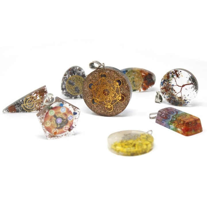 Orgonite Power Pendant - Greenstone Mandala