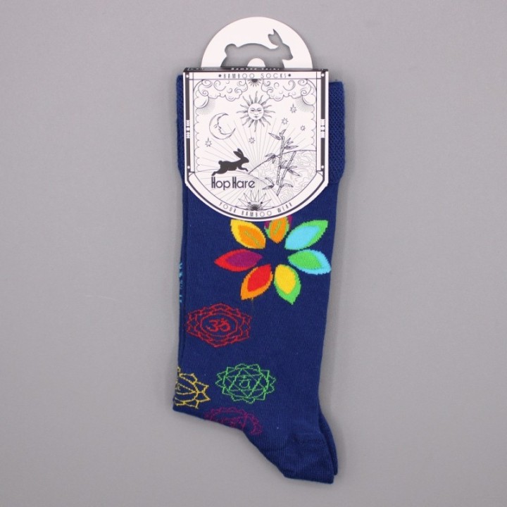 Hop Hare Bamboo Socks S/M - Rainbow Chakra