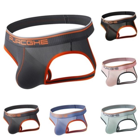 Sexy Men Thong Underwear Jockstraps Crotchless Underpants Low Waist Bi Sexy Men Thong Underwear Jockstraps Crotchless Underpants Low Waist Bi