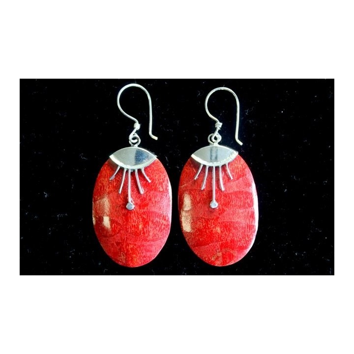 925 Silver Earrings - Oval D├⌐cor