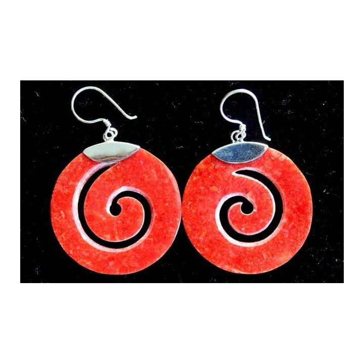 925 Silver Earrings - Scroll Design