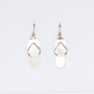 Shell & Silver Earrings - Flip-flops- MOP