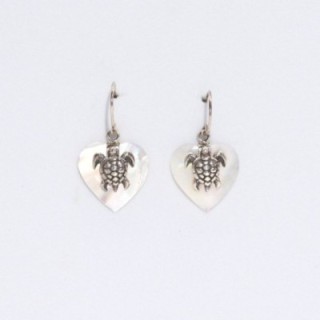 Shell & Silver Earrings - Sea Turtle - MOP