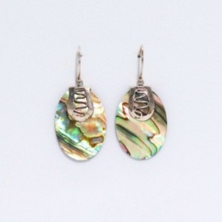Shell & Silver Earrings - Abalone