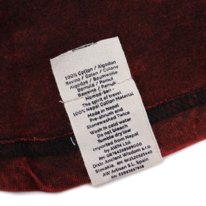 Small Stone Washed T-Shirt - Mandala - Maroon