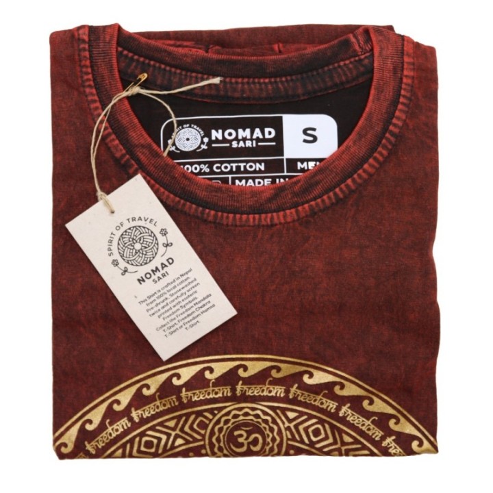 Small Stone Washed T-Shirt - Chakra - Maroon