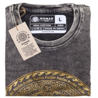 Large Stone Washed T-Shirt - Chakra - Dark Grey