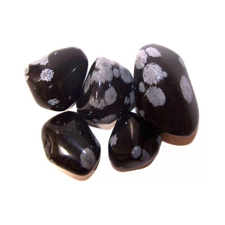 L Tumble Stones - Obsidian Snowflake