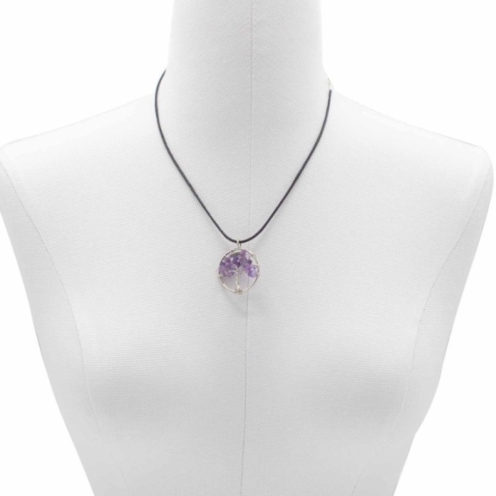 Tree of Life Pendant - Amethyst