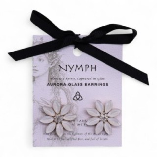 Pearl - Vintage Glass - Flowers - Earrings