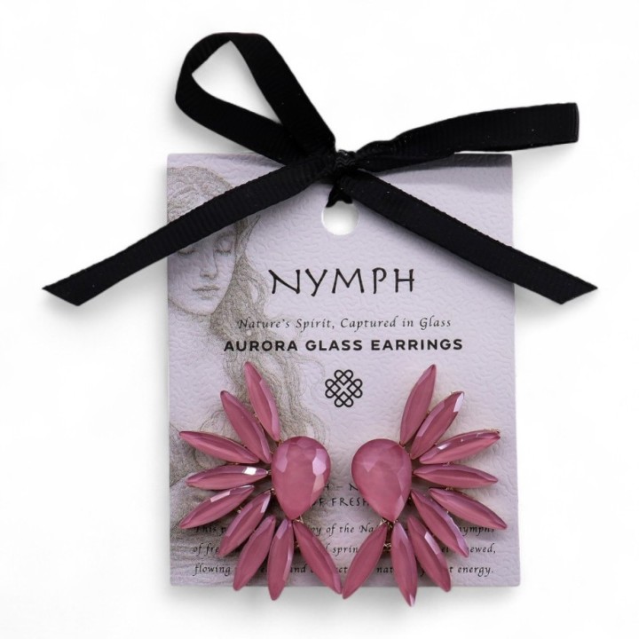 Soft Pink - Vintage Glass - Angel Wings - Earrings