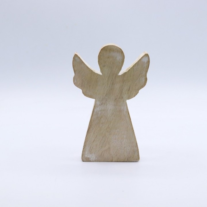 Mango Wood Angel - Whitewash