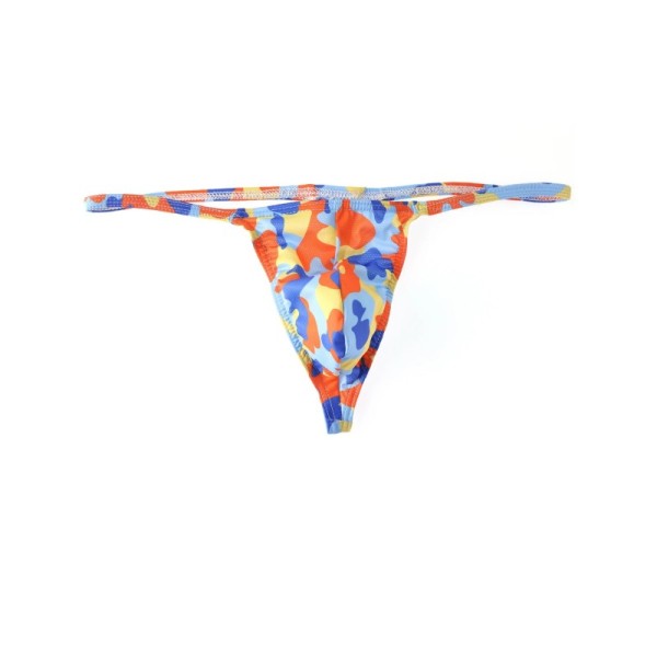 Low Waist Breathable G-Strings & Thongs for Men Sexy and Quick-drying T-back Camouflage Print UnderwearK65
