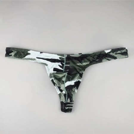 Personality Camouflage Thong for Men Print Low Rise Pouch G-string Und Personality Camouflage Thong for Men Print Low Rise Pouch G-string Und