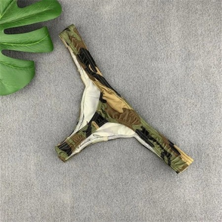 Personality Camouflage Thong for Men Print Low Rise Pouch G-string Und Personality Camouflage Thong for Men Print Low Rise Pouch G-string Und