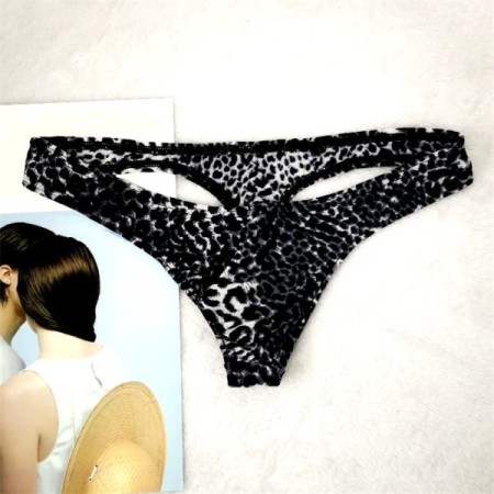 Brand Mens Pouch Bikini Underwear Leopard Printed Bulge Thong Men Plus Brand Mens Pouch Bikini Underwear Leopard Printed Bulge Thong Men Plus
